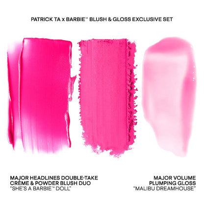 PATRICK TA
Patrick Ta x Barbie™ Blush Duo and Lip Plumper